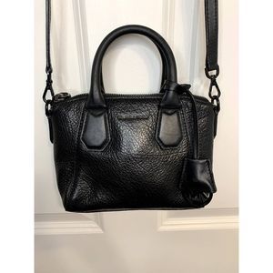 Michael Kors Black Pebble Leather Mini Crossbody Bag Purse